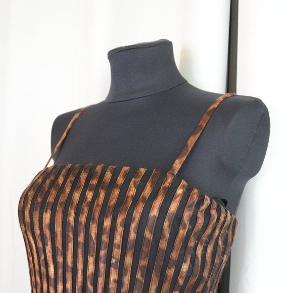 Vintage Cartise Cocktail Dress Gown Leopard Cheetah Print Sz 6 - Picture 5 of 8